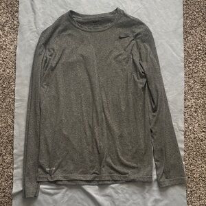 Nike Men's Charcoal Long Sleeve Tee